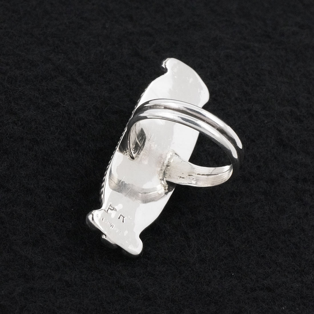 Priscilla Reeder Turquoise & Sterling Silver Ring Size 8