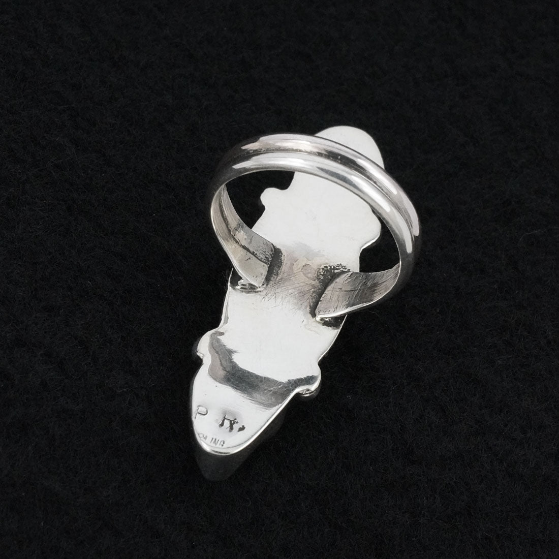 Priscilla Reeder Turquoise & Sterling Silver Ring Size 8