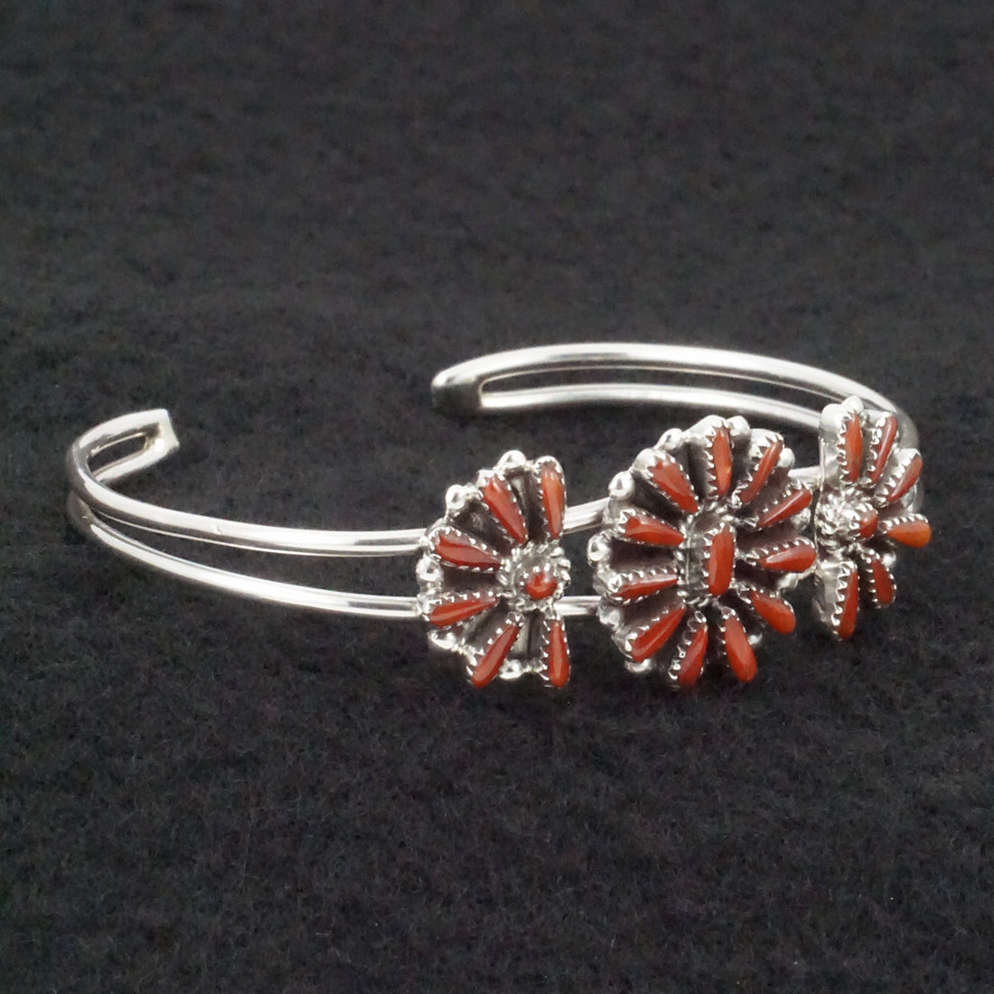 Judy Wallace Coral & Sterling Silver Bracelet