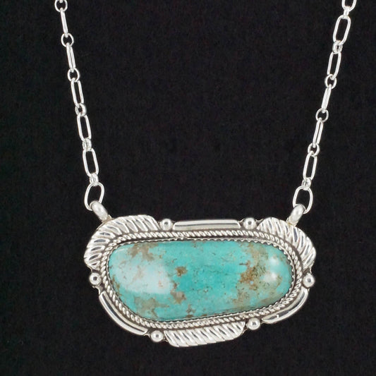 Kenny Calavaza Turquoise & Sterling Silver Necklace