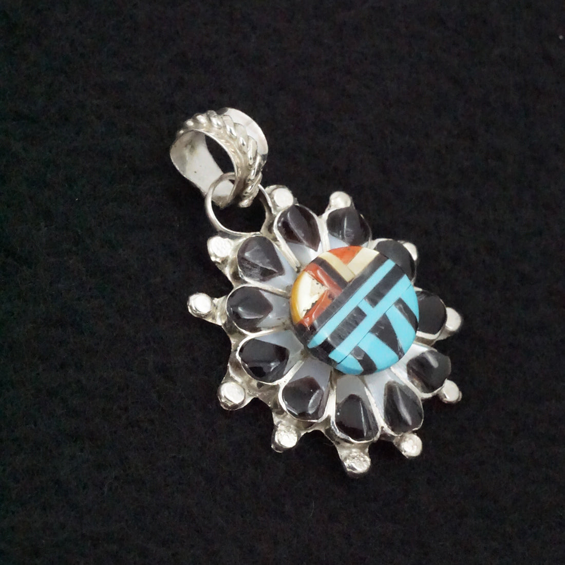 Andrick Dewa Multi-Stone & Sterling Silver Pendant