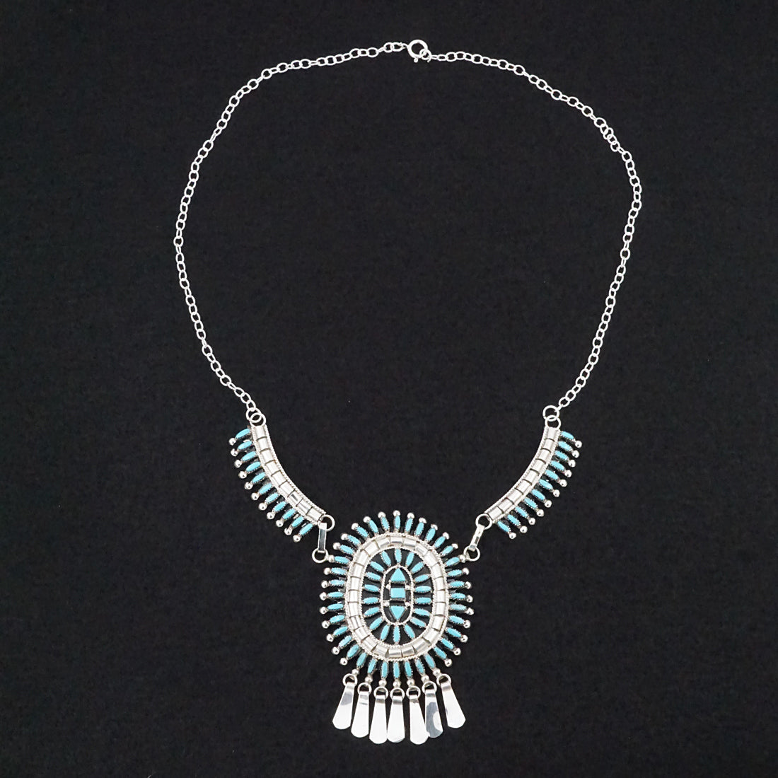 Evonne Hustito Turquoise & Sterling Silver Necklace & Earrings