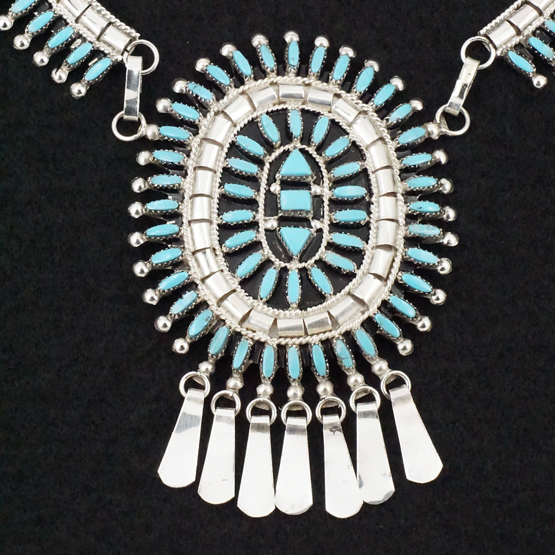 Evonne Hustito Turquoise & Sterling Silver Necklace & Earrings