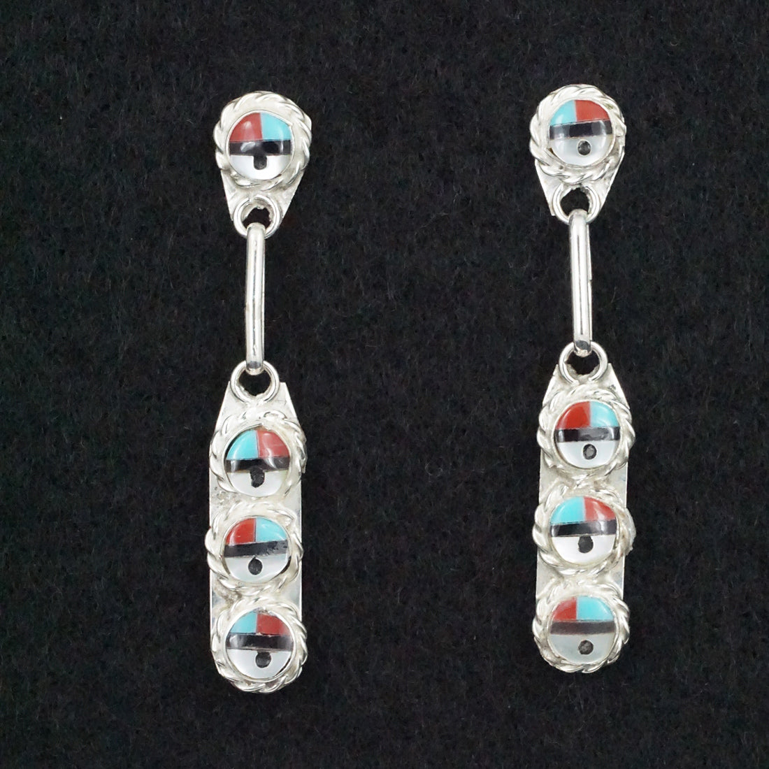 Devoria Bowkaty Multi-Stone & Sterling Silver Earrings