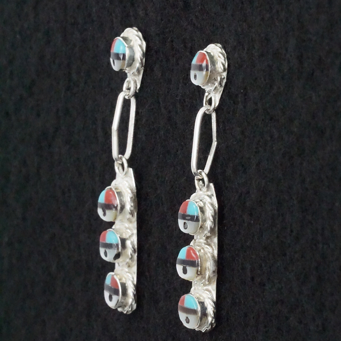 Devoria Bowkaty Multi-Stone & Sterling Silver Earrings