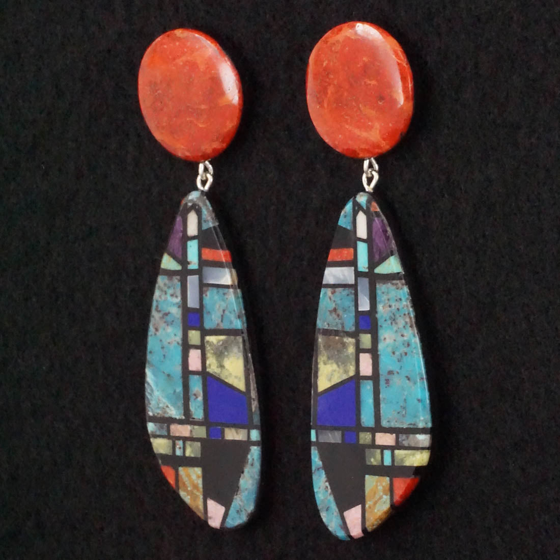 Chris Nieto Multi Stone & Sterling Silver Earrings