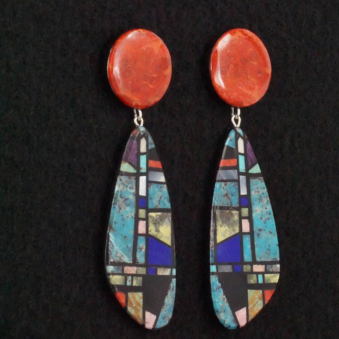 Chris Nieto Multi Stone & Sterling Silver Earrings