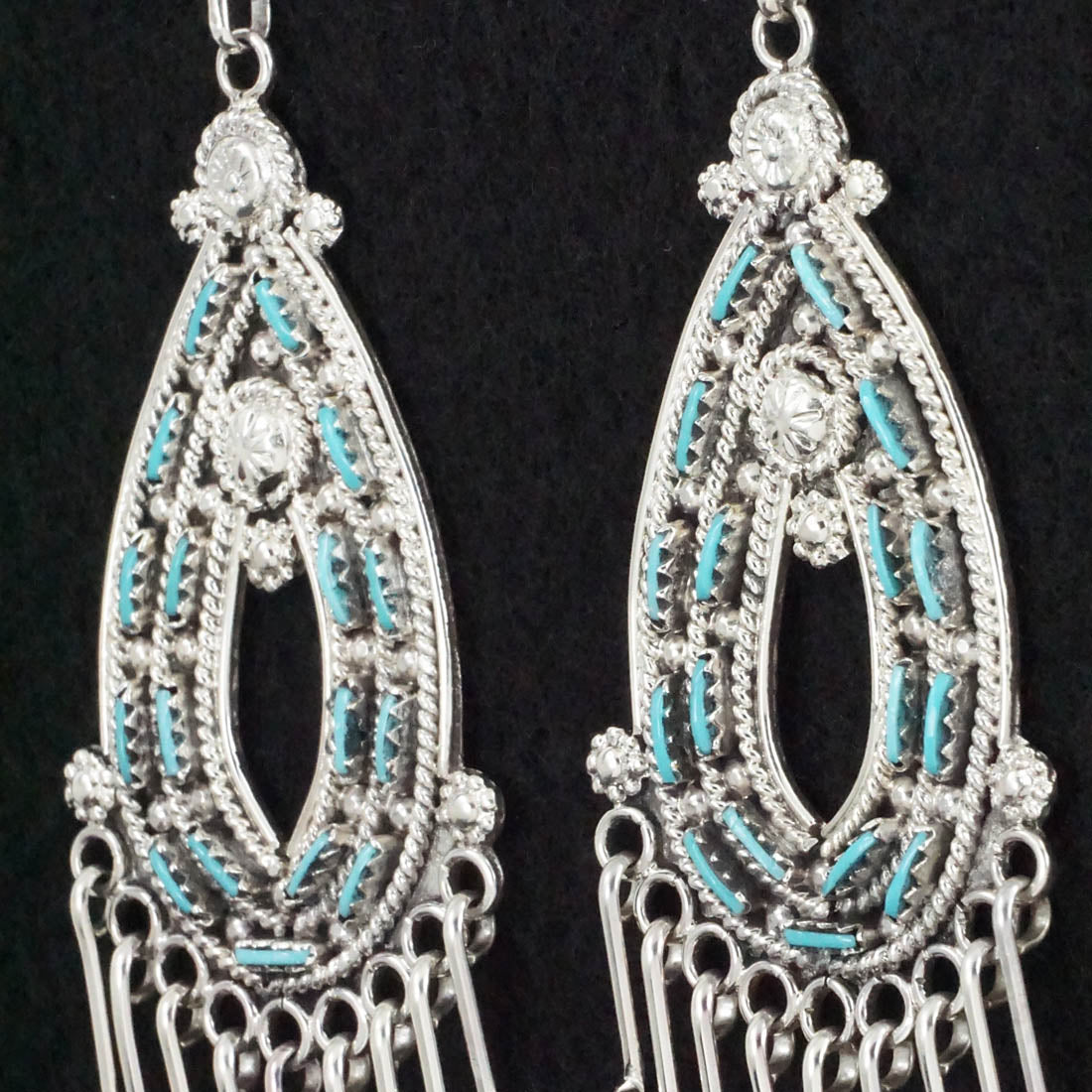 Kevin Leekity Turquoise & Sterling Silver Earrings