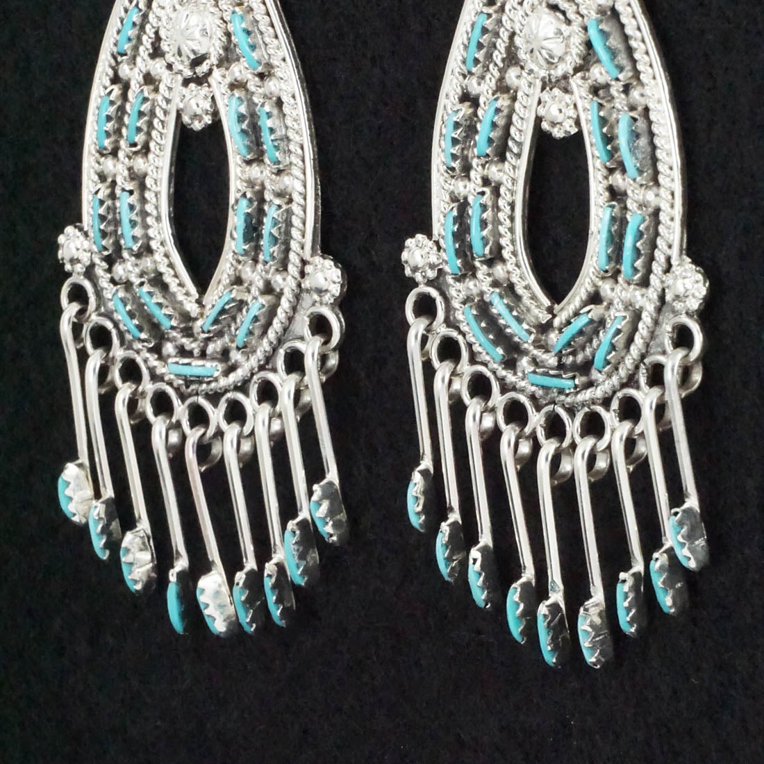 Kevin Leekity Turquoise & Sterling Silver Earrings