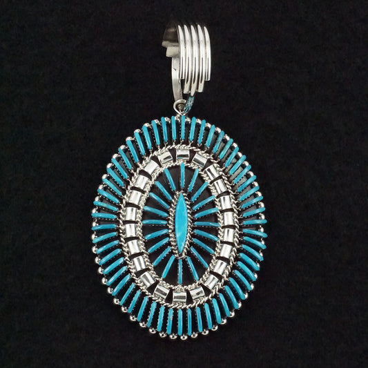 Edmund Cooeyate Turquoise & Sterling Silver Pendant