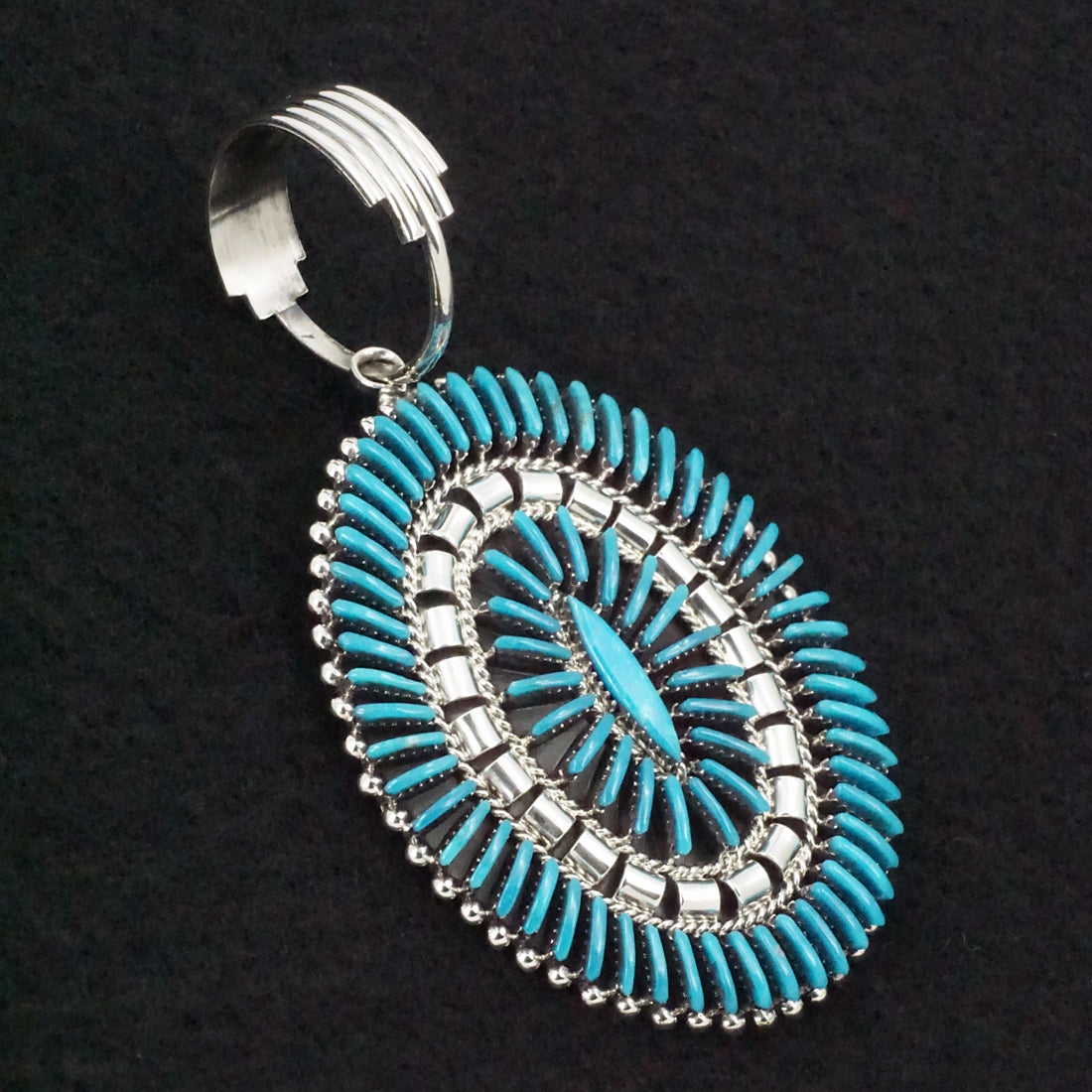 Edmund Cooeyate Turquoise & Sterling Silver Pendant