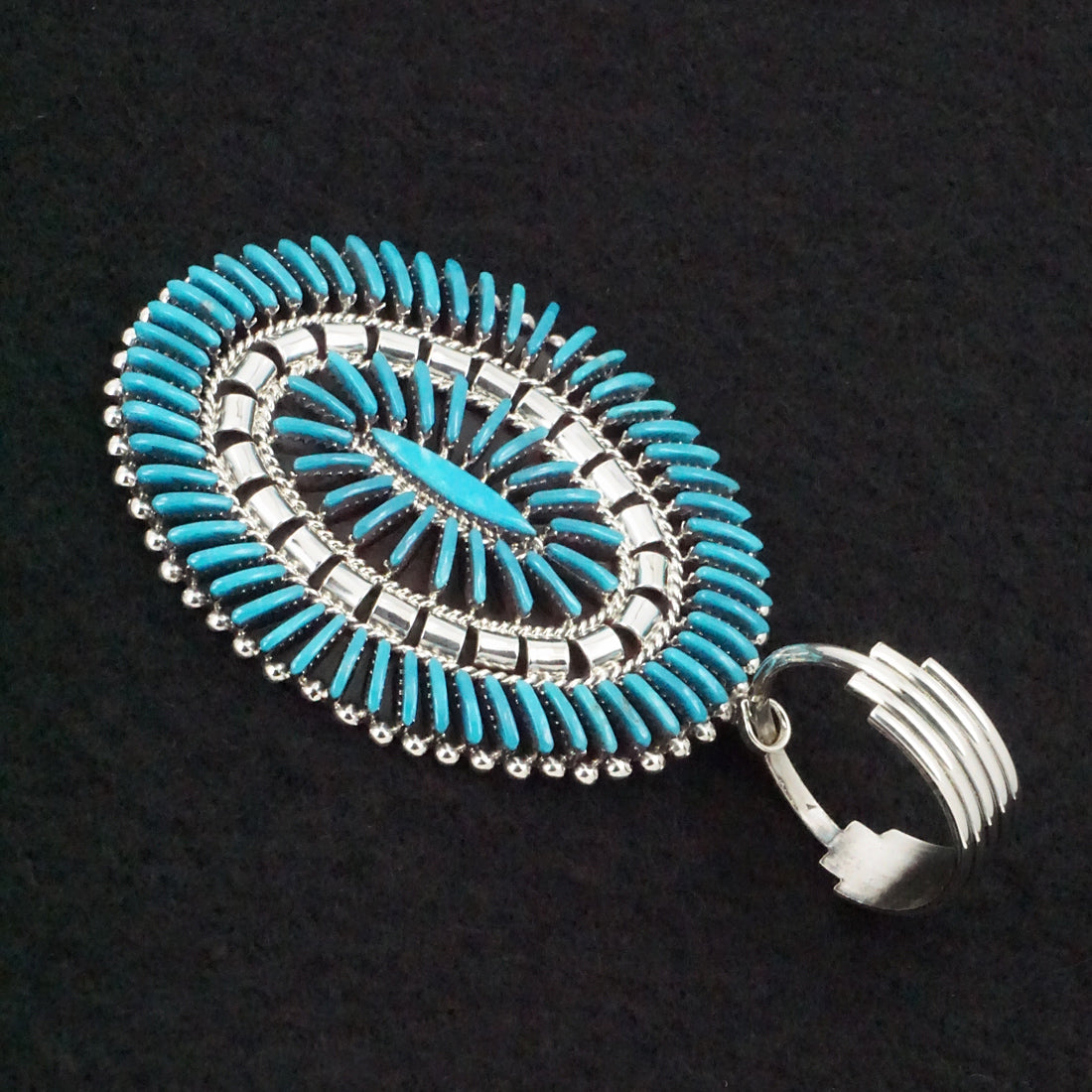 Edmund Cooeyate Turquoise & Sterling Silver Pendant