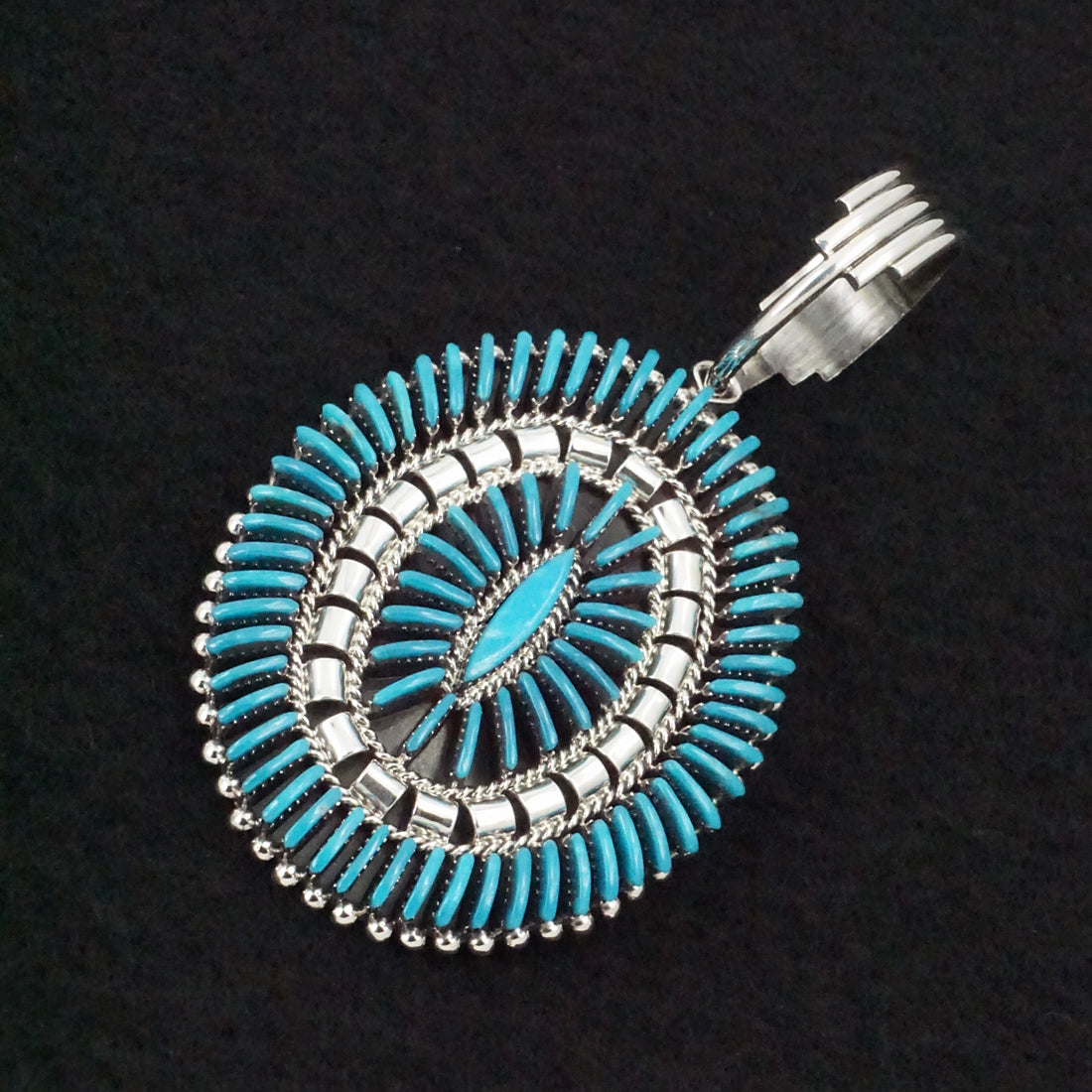 Edmund Cooeyate Turquoise & Sterling Silver Pendant