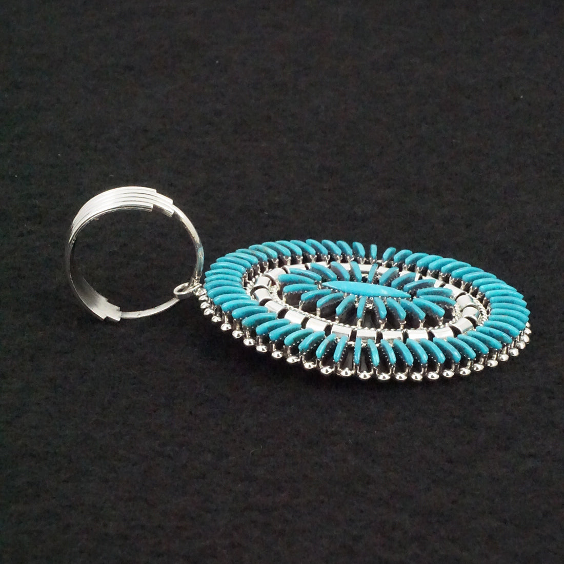 Edmund Cooeyate Turquoise & Sterling Silver Pendant