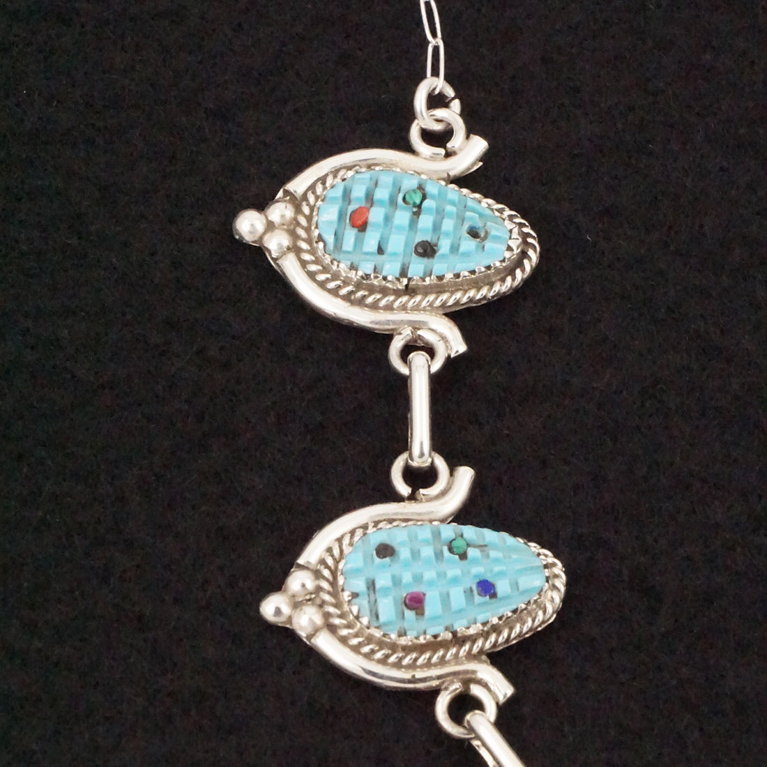 Tracy Bowekaty Turquoise & Sterling Silver Necklace Set