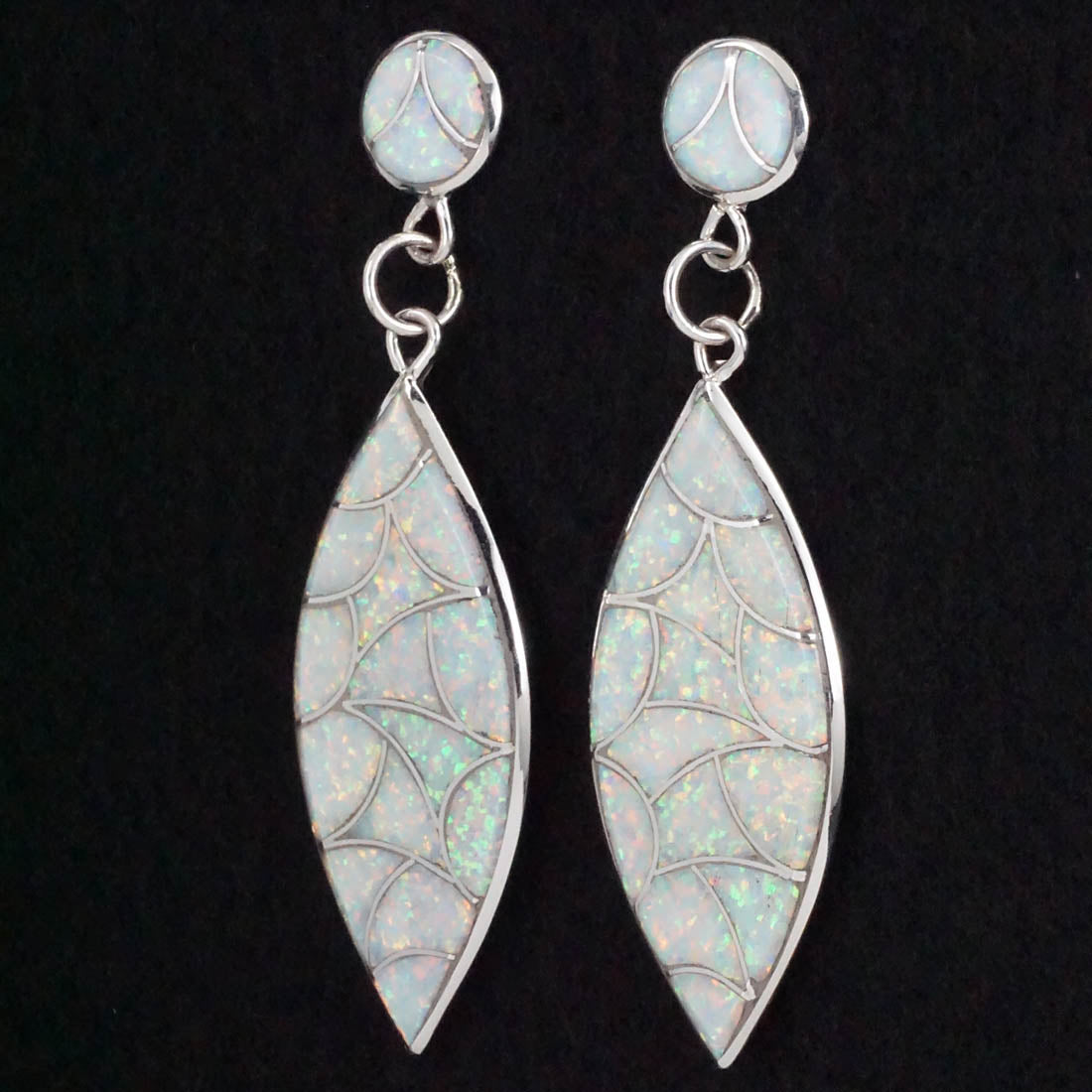 Keith Davis Opalite & Sterling Silver Earrings