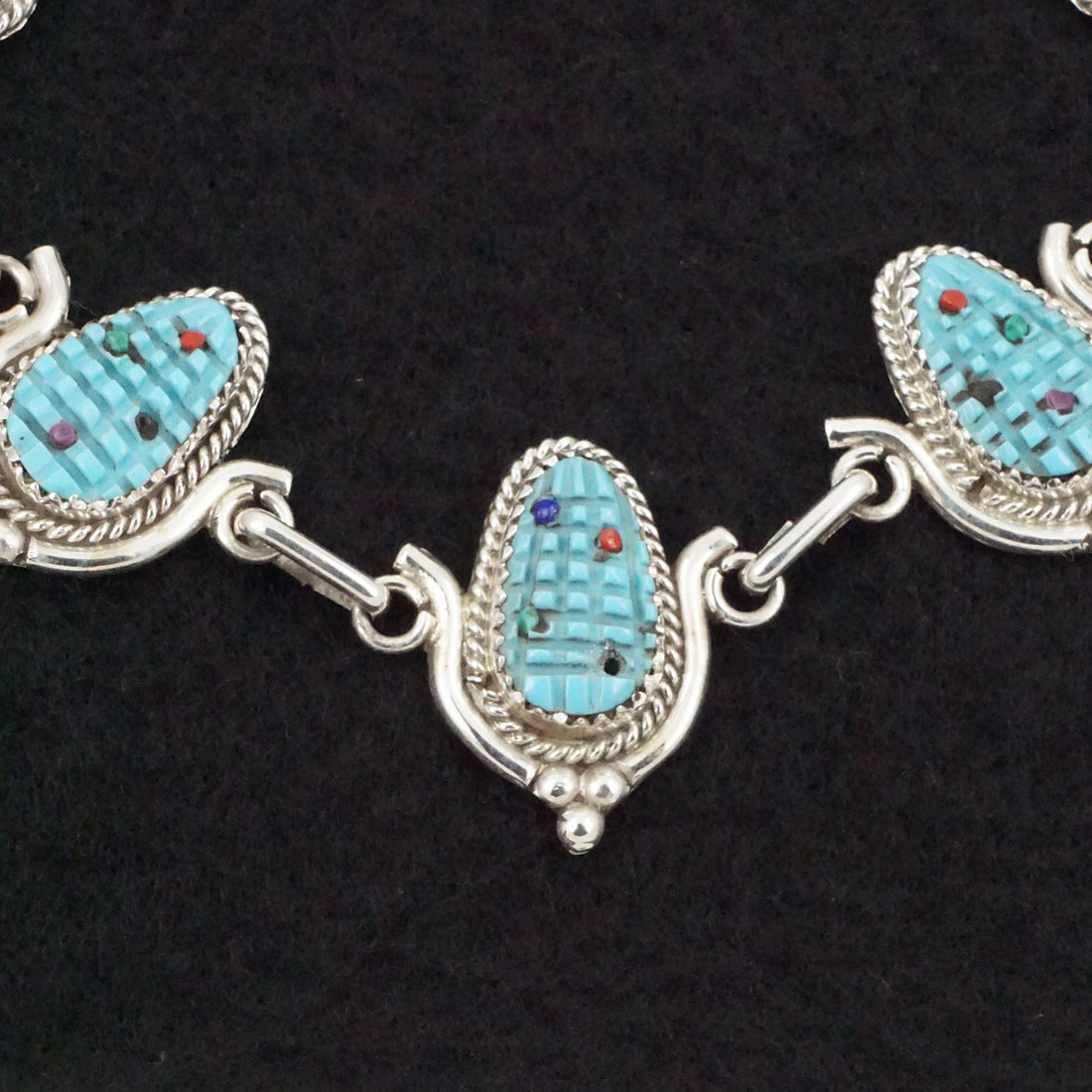 Tracy Bowekaty Turquoise & Sterling Silver Necklace Set