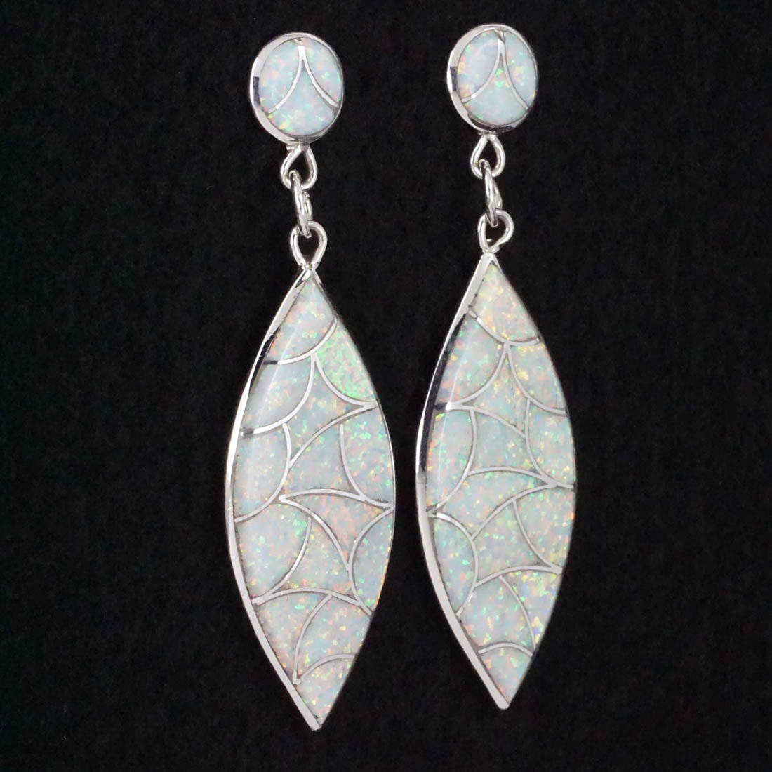 Keith Davis Opalite & Sterling Silver Earrings