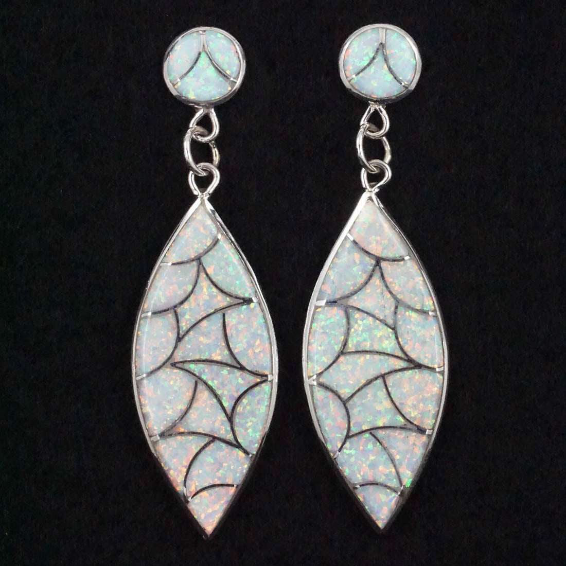 Keith Davis Opalite & Sterling Silver Earrings