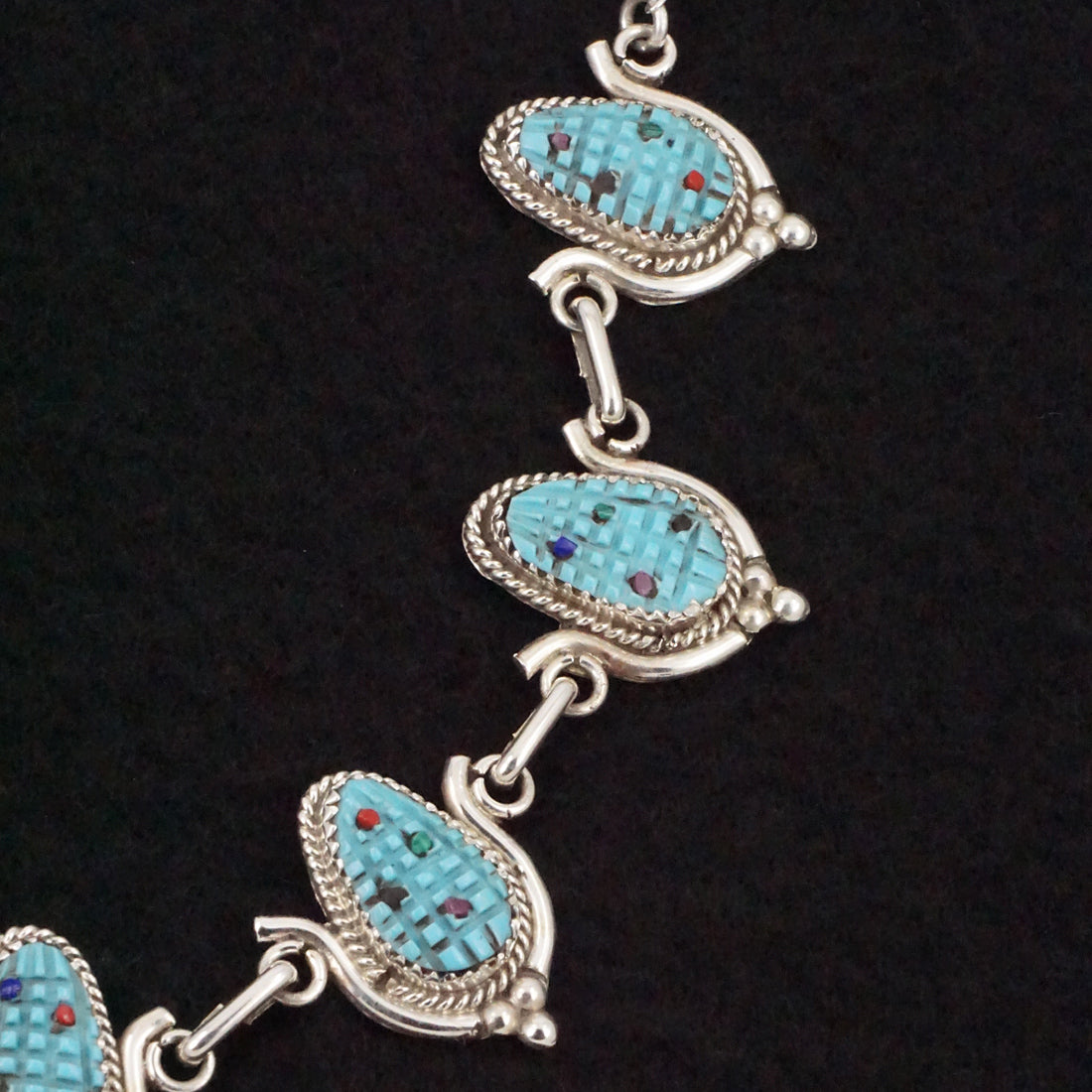 Tracy Bowekaty Turquoise & Sterling Silver Necklace Set