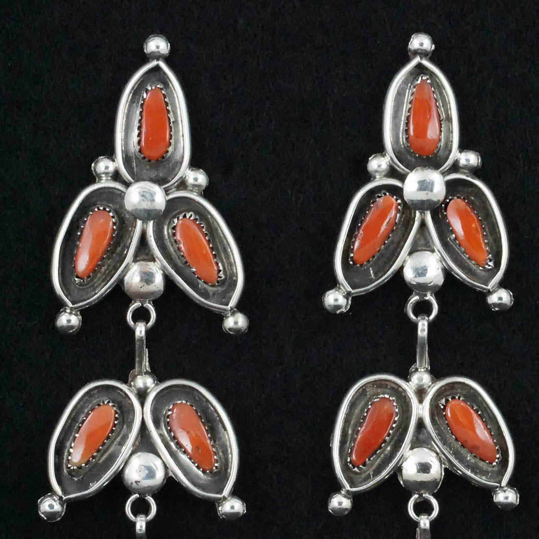 Viola Bobelu Coral & Sterling Silver Earrings