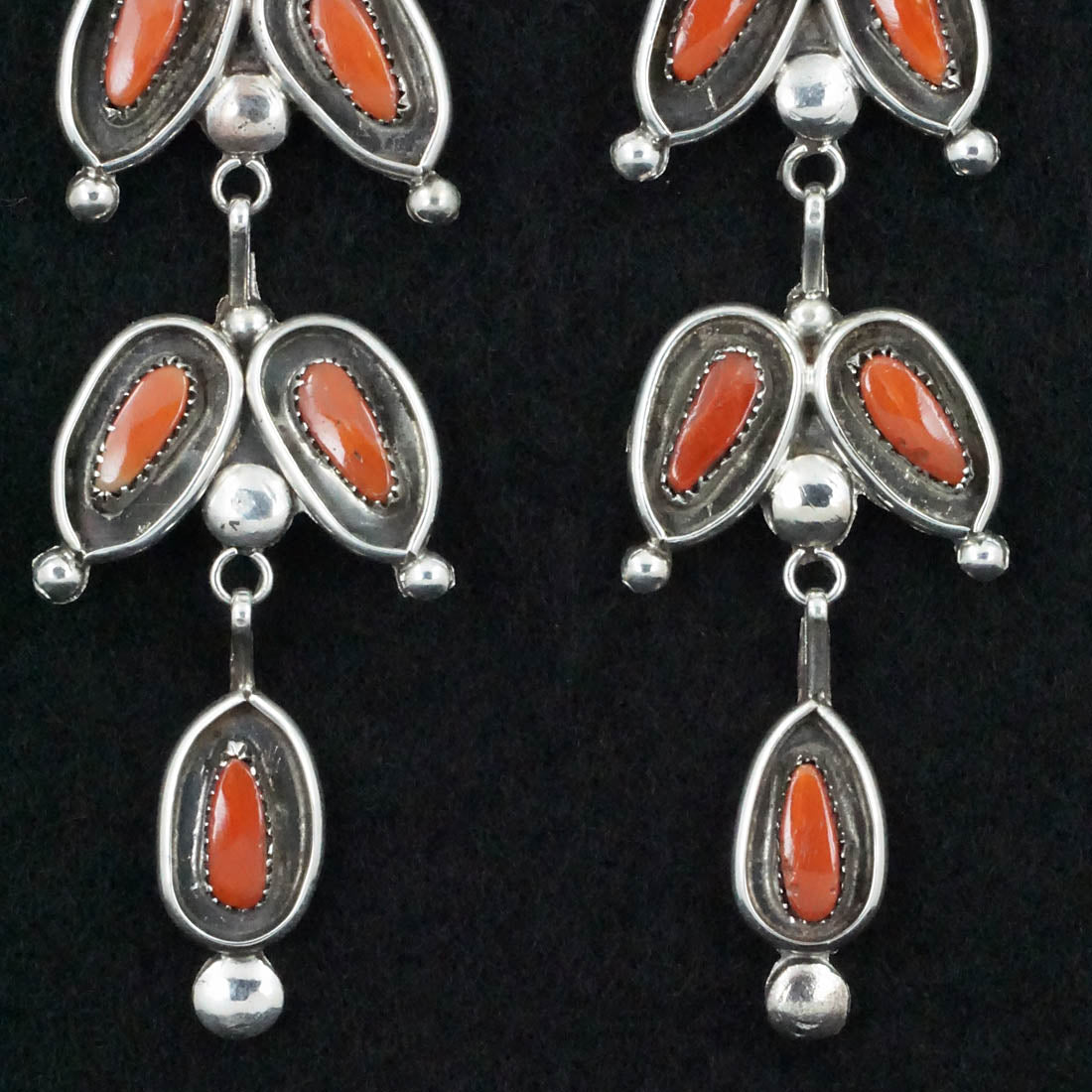 Viola Bobelu Coral & Sterling Silver Earrings