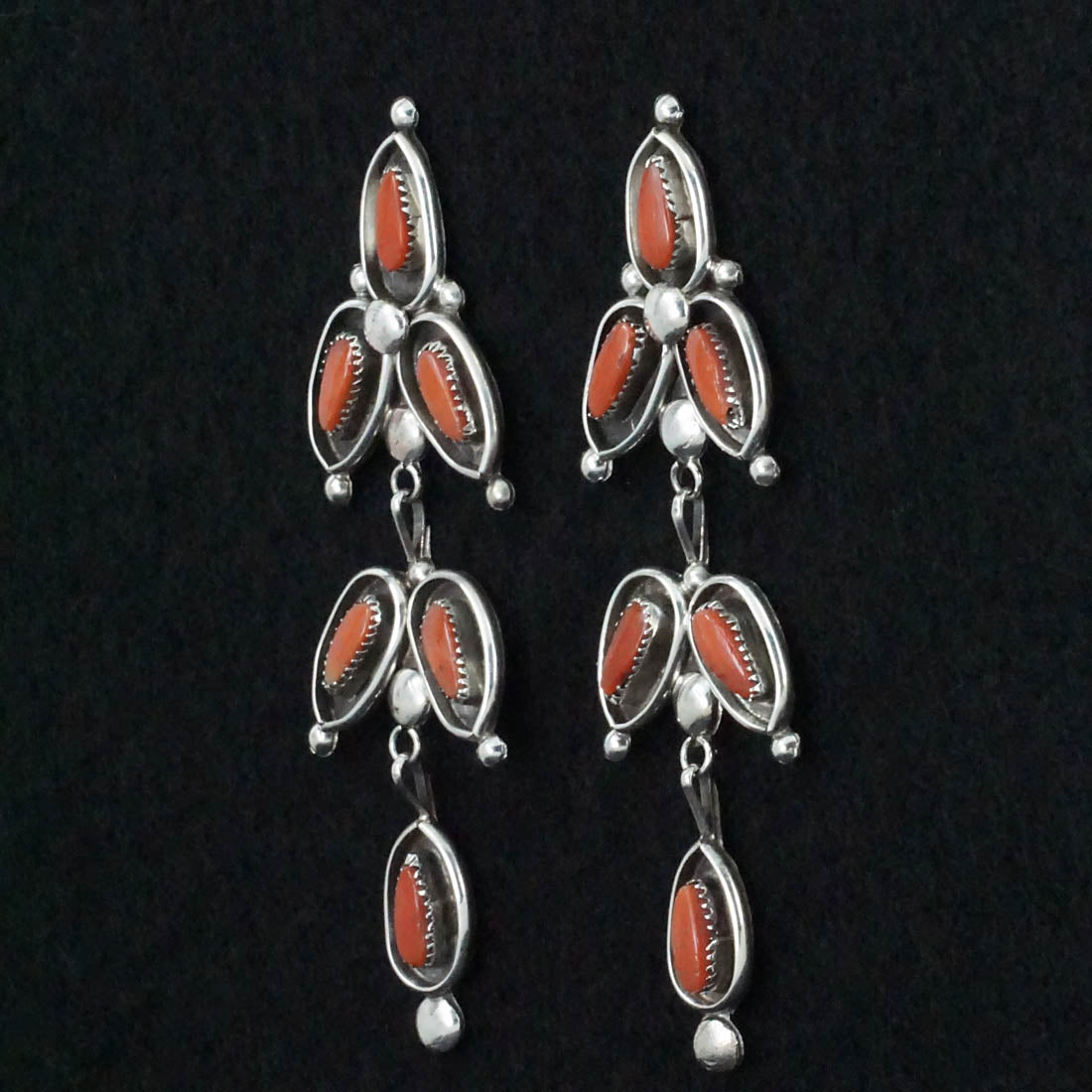 Viola Bobelu Coral & Sterling Silver Earrings