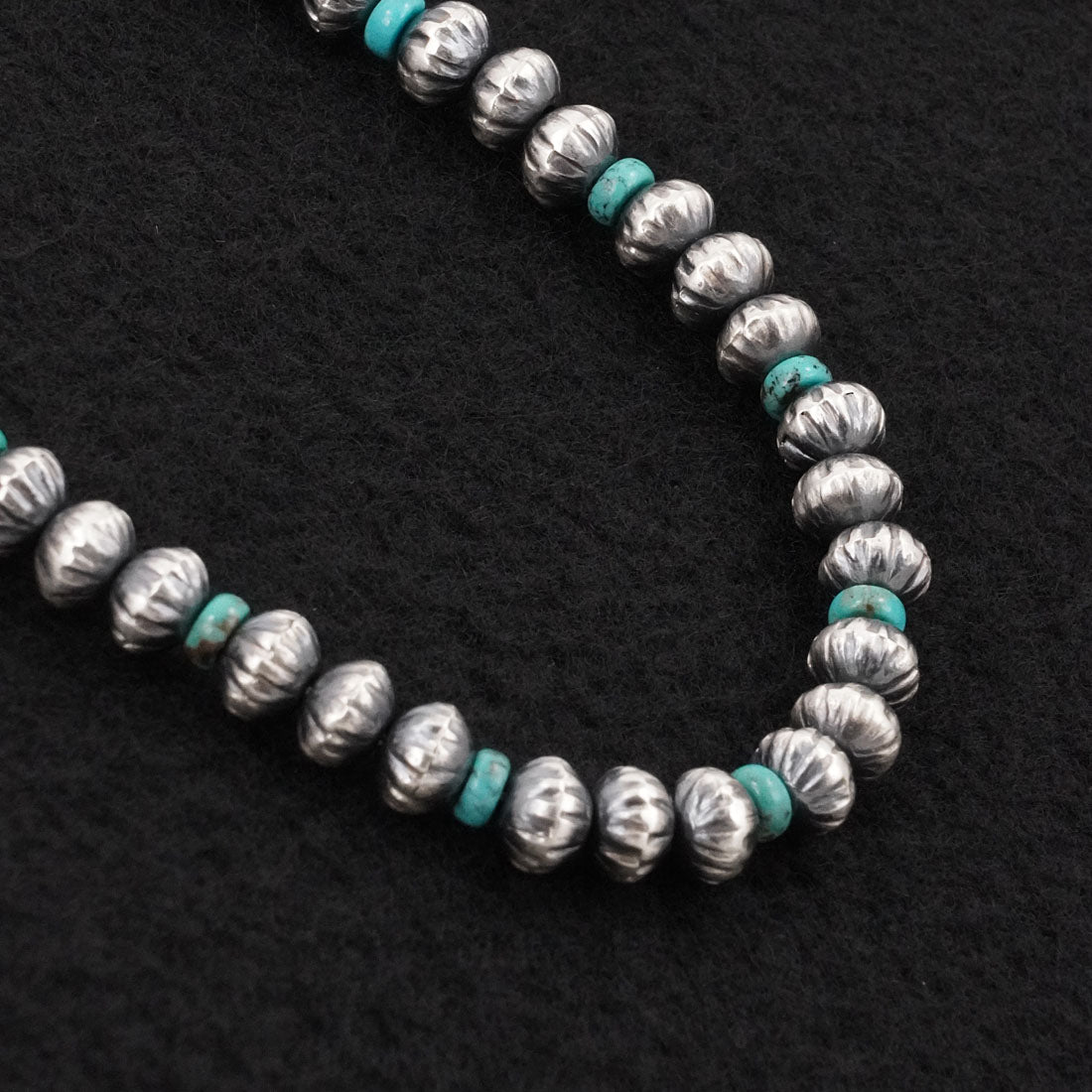 Tonisha Haley Turquoise & Sterling Silver Navajo Pearl Necklace 20"