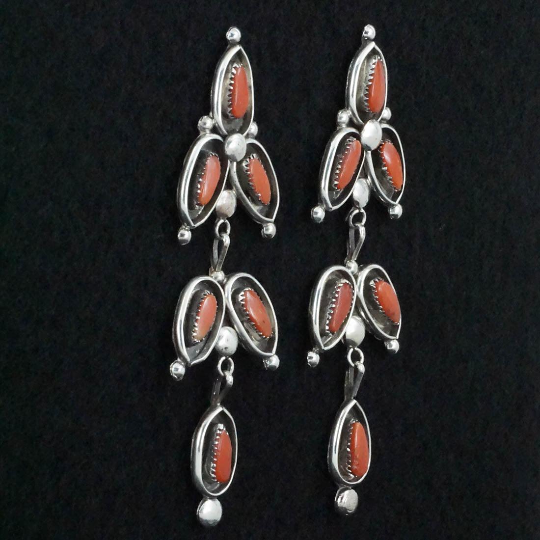 Viola Bobelu Coral & Sterling Silver Earrings