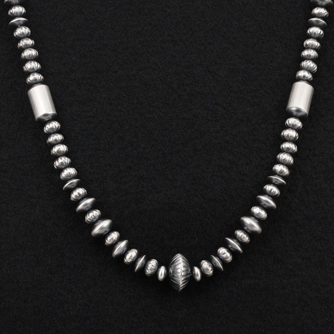 Tonisha Haley Sterling Silver Navajo Pearl Necklace 22"