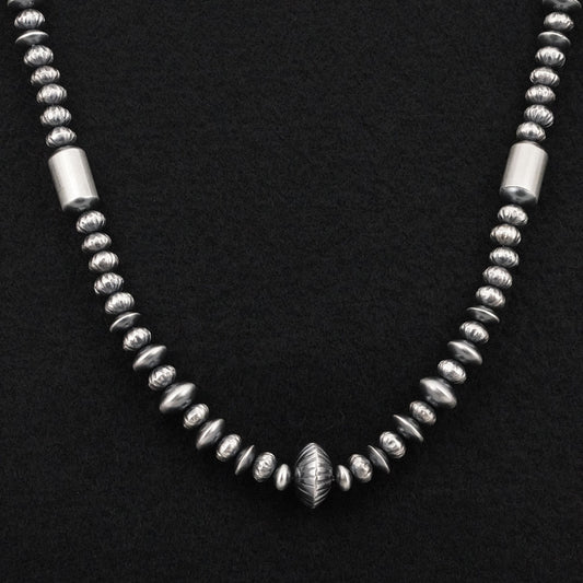 Tonisha Haley Sterling Silver Navajo Pearl Necklace 22"