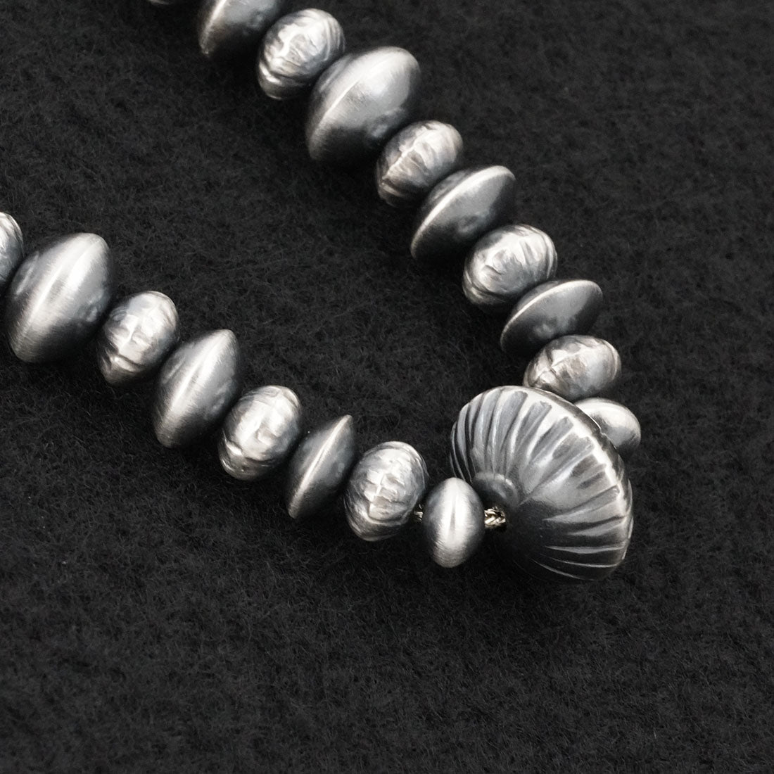 Tonisha Haley Sterling Silver Navajo Pearl Necklace 22"