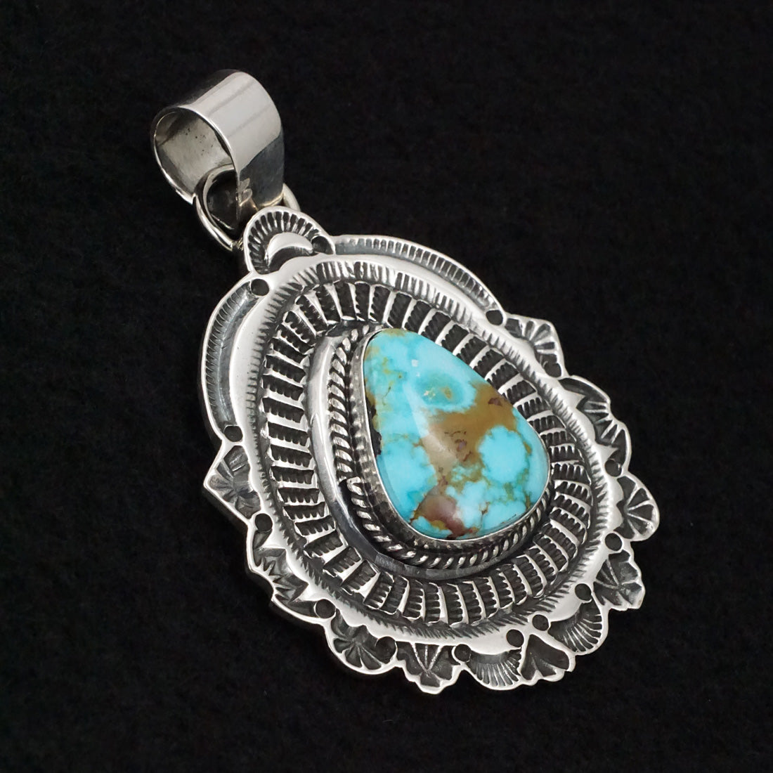 Leonard Maloney Turquoise & Sterling Silver Pendant