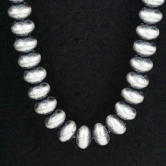 Dorinda Mariano Sterling Silver Navajo Pearl Necklace 18"