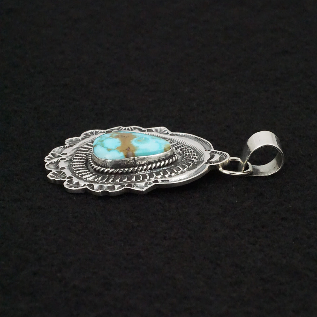 Leonard Maloney Turquoise & Sterling Silver Pendant