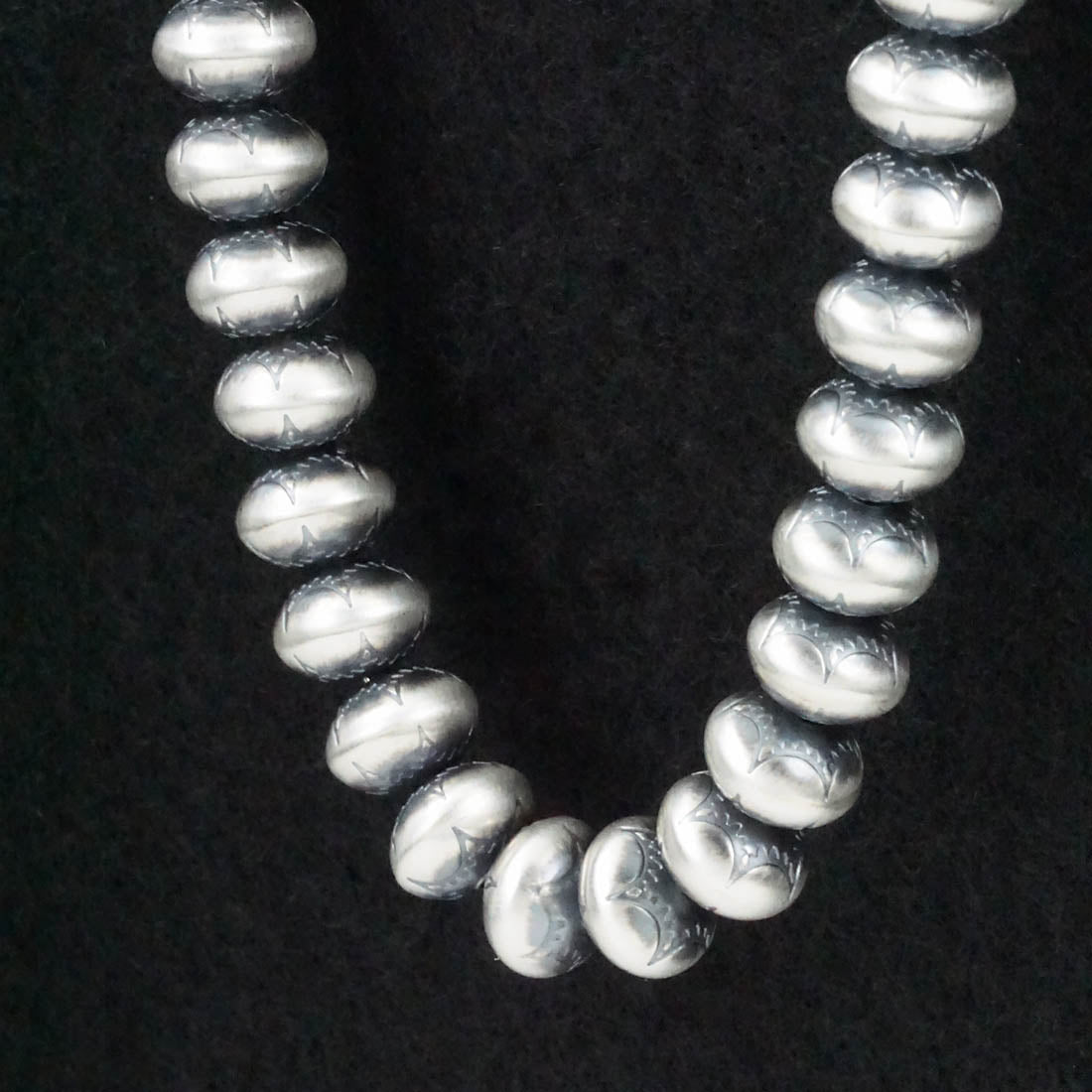 Dorinda Mariano Sterling Silver Navajo Pearl Necklace 18"