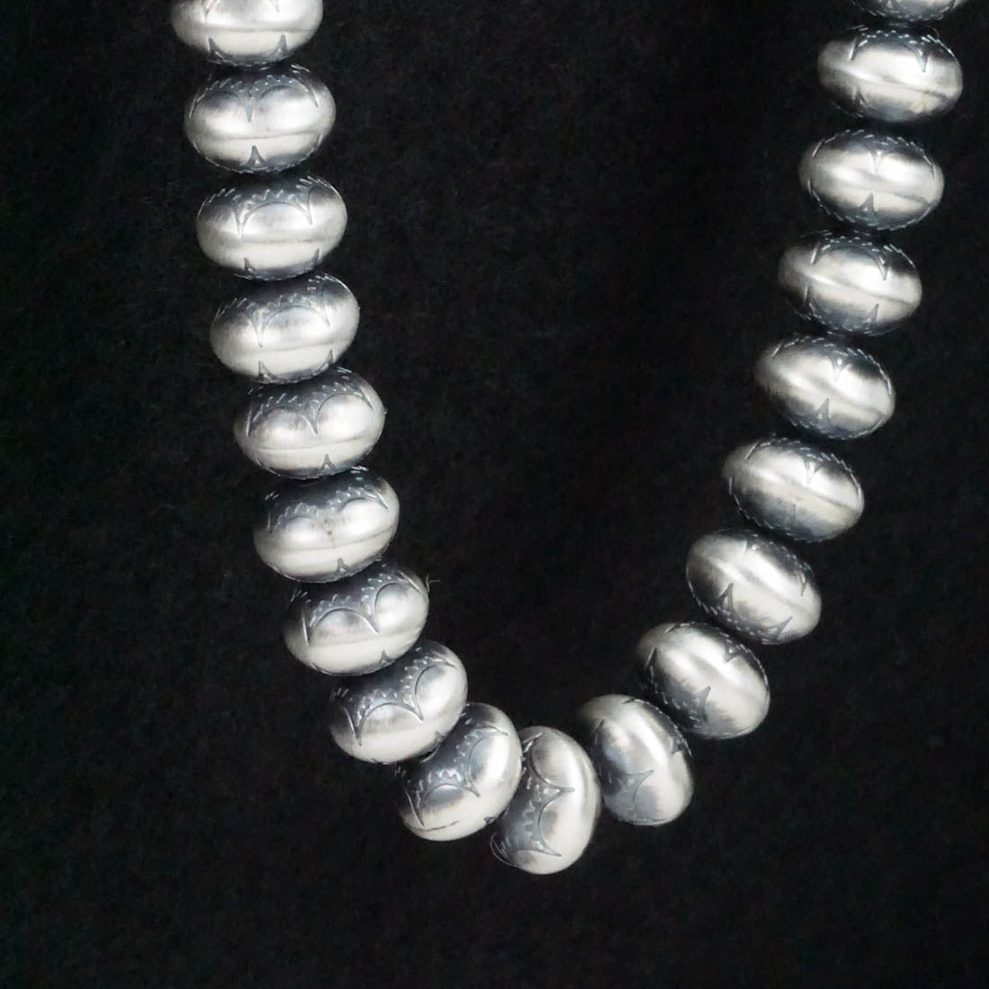 Dorinda Mariano Sterling Silver Navajo Pearl Necklace 18"