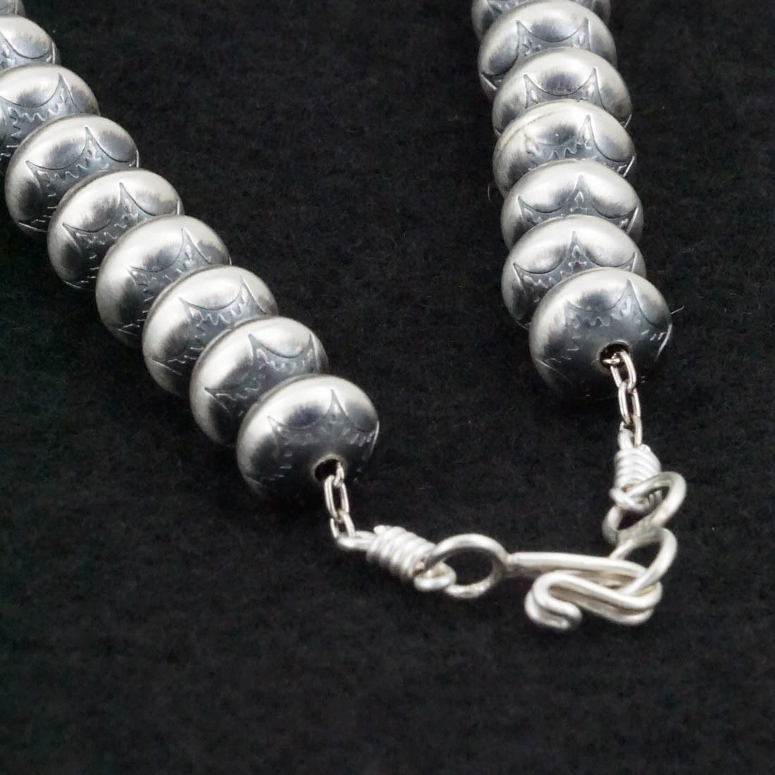 Dorinda Mariano Sterling Silver Navajo Pearl Necklace 18"