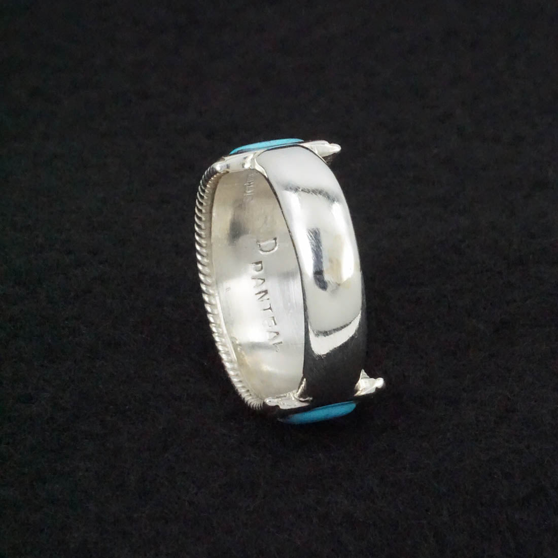 Deirdre Luna Panteah Turquoise & Sterling Silver Ring Sz. 10.5