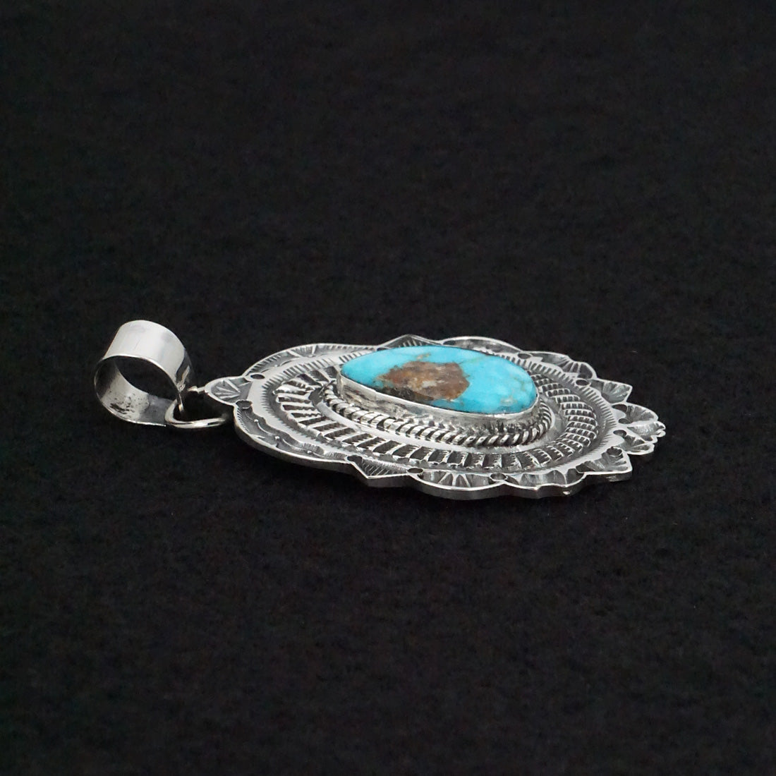 Leonard Maloney Turquoise & Sterling Silver Pendant