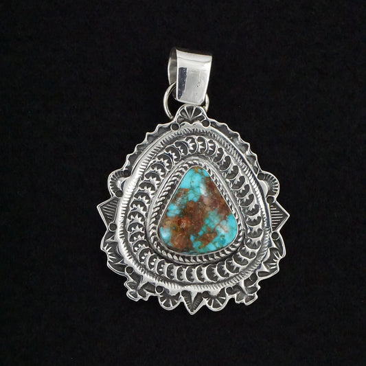 Leonard Maloney Turquoise & Sterling Silver Pendant