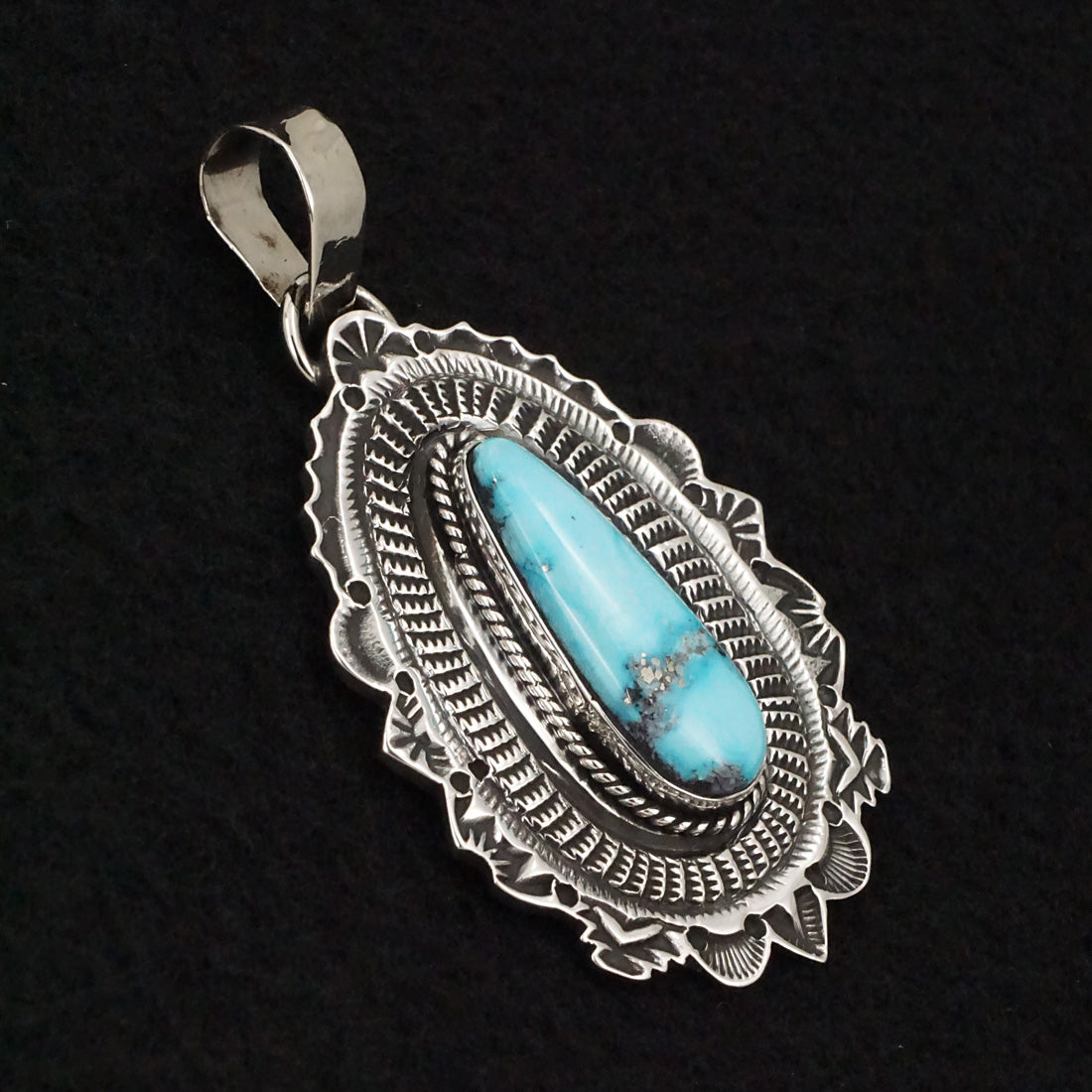 Leonard Maloney Turquoise & Sterling Silver Pendant