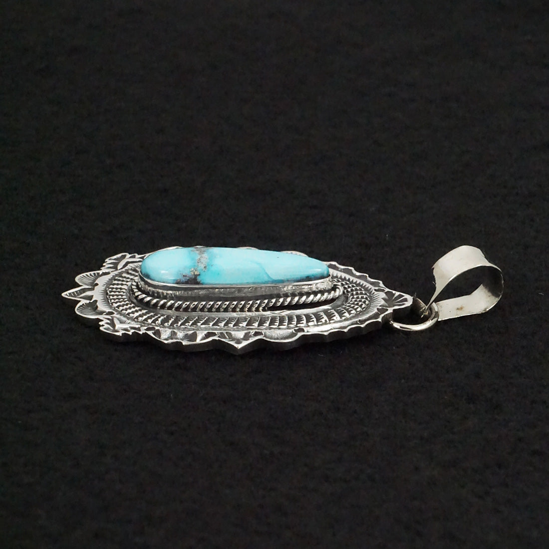 Leonard Maloney Turquoise & Sterling Silver Pendant