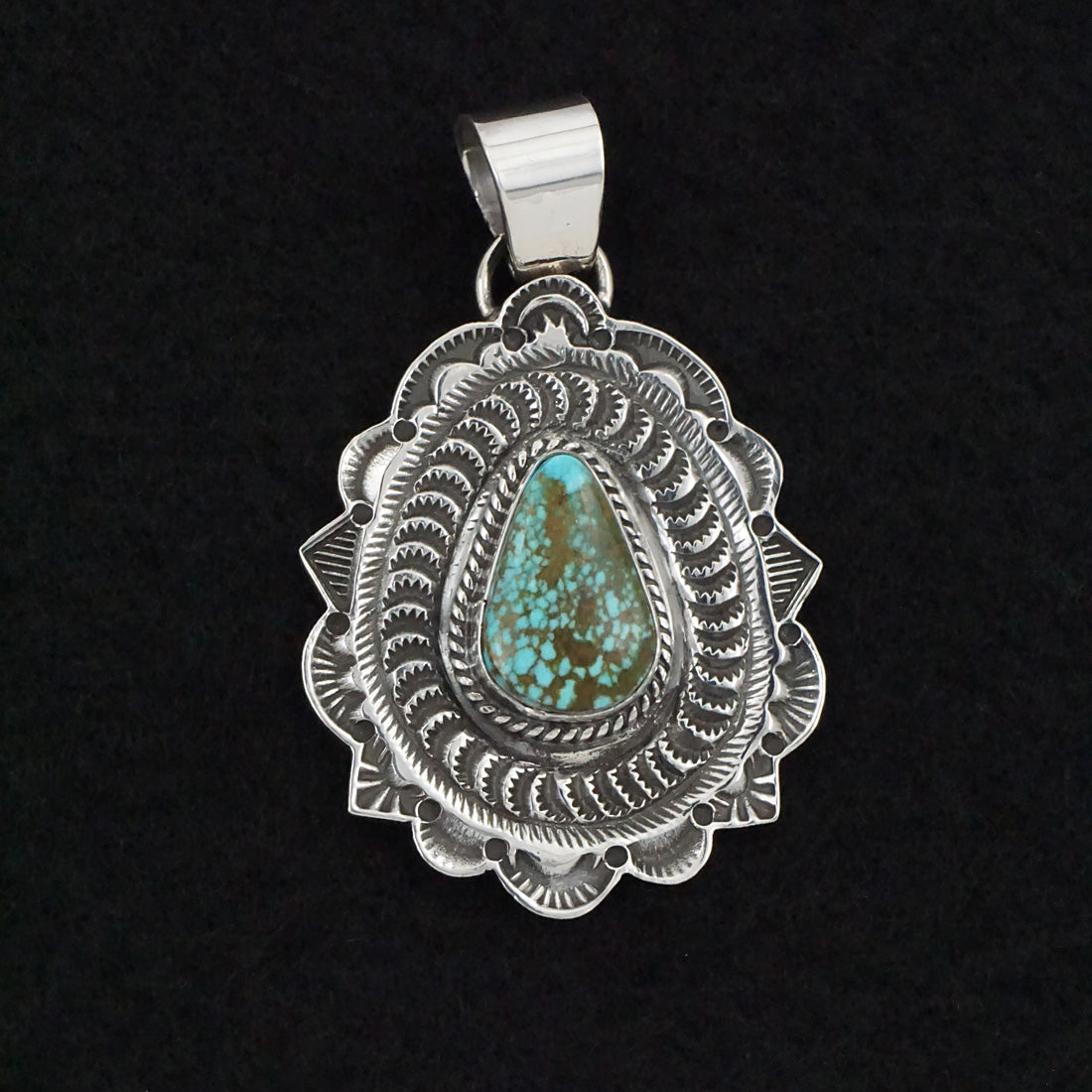 Leonard Maloney Turquoise & Sterling Silver Pendant