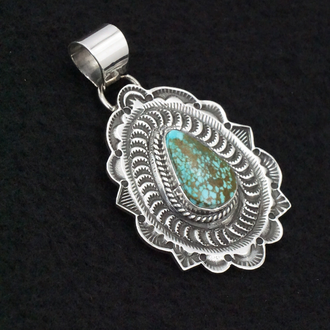 Leonard Maloney Turquoise & Sterling Silver Pendant