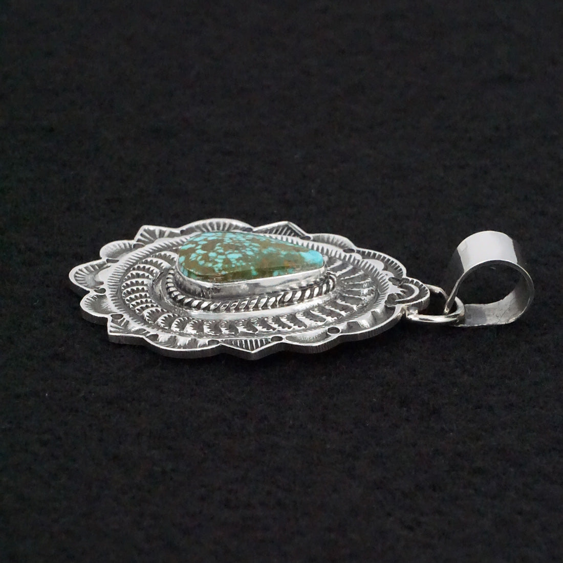 Leonard Maloney Turquoise & Sterling Silver Pendant