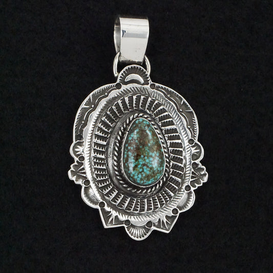 Leonard Maloney Turquoise & Sterling Silver Pendant