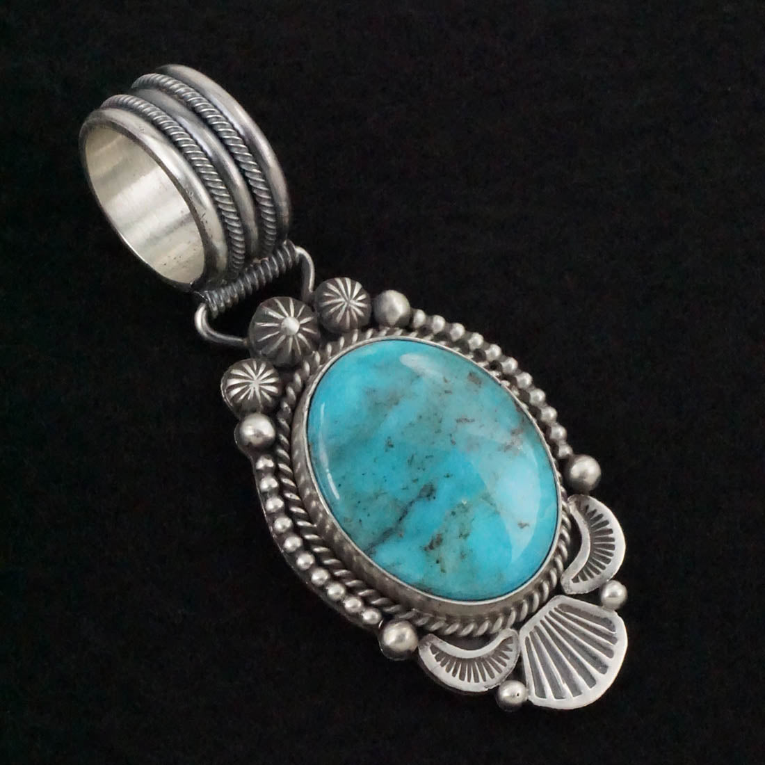 Michael Calladitto Turquoise & Sterling Silver Pendant