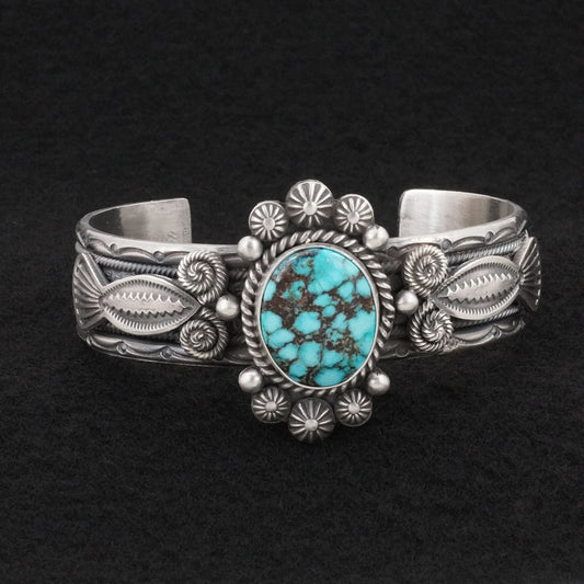 Michael Calladitto Turquoise & Sterling Silver Bracelet