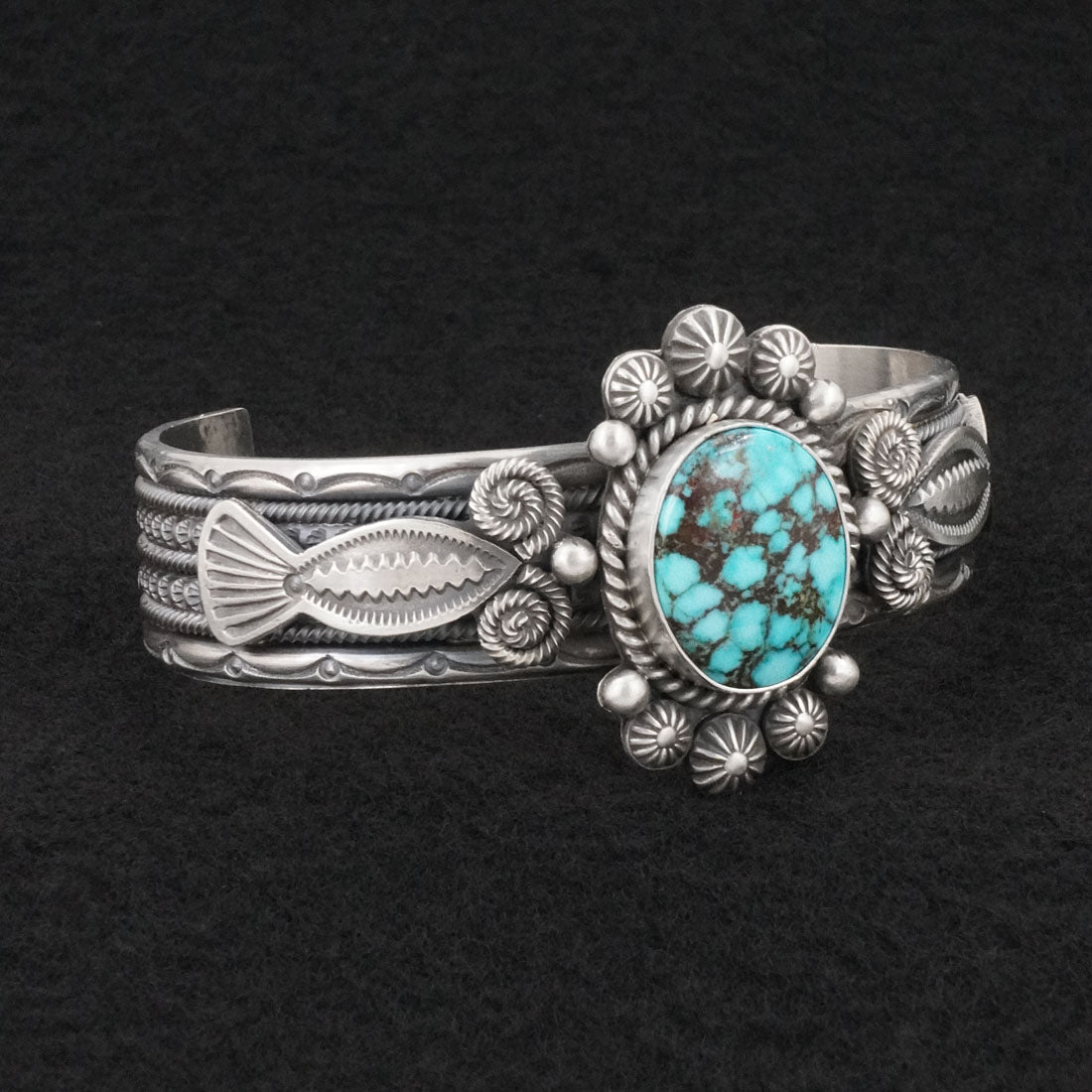 Michael Calladitto Turquoise & Sterling Silver Bracelet
